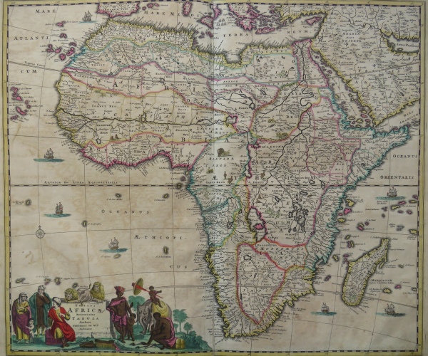 Africa; "Totius Africae Accuratissima Tabula Authore Frederico de Wit"
